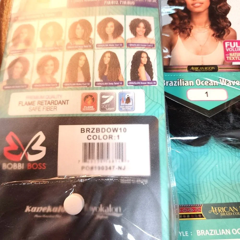 Bobbi Boss Brazilian Ocean Wave Black‎ Crochet Braid 3 Pack Deal